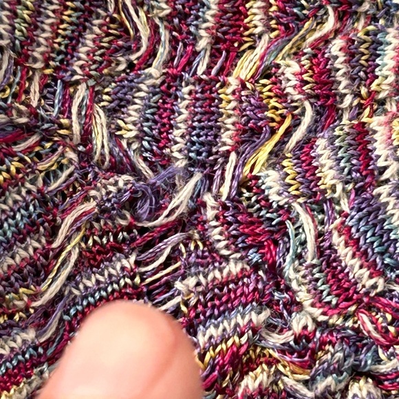 Free People Sunrise Knit Sweater Stretchy Bodycon Dress Purple Raven Combo Small - Picture 10 of 15